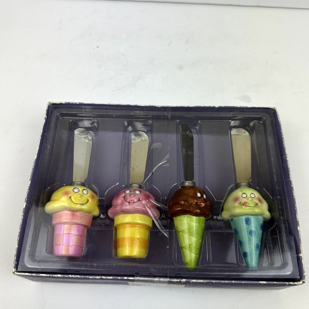 Department 56 Ice Cream Cone Spreaders Set Of 4 Celebrate The Day Party